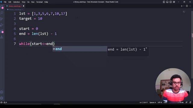#28:- Binary Search in Python (Part 2) | Data Structures in Hindi смотреть онлайн