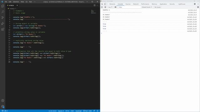 Javascript Basics · String · toString() (method) смотреть онлайн