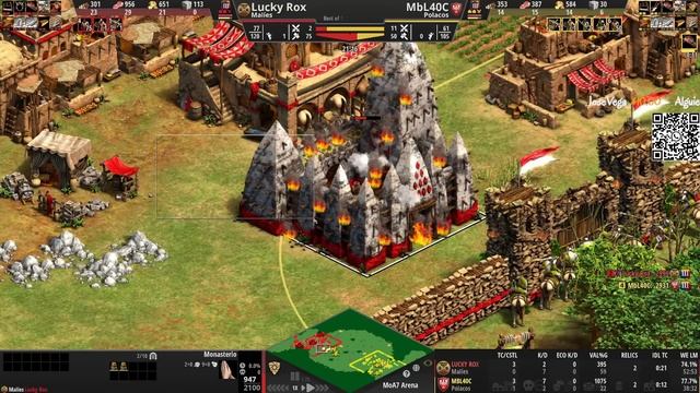 TOP Mundial Enloquece y hace muralla de castillos en la base rival AGE OF EMPIRES 2!! смотреть онлайн