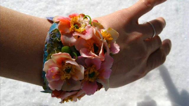 Bracelet anemones, orchids - polymer clay смотреть онлайн