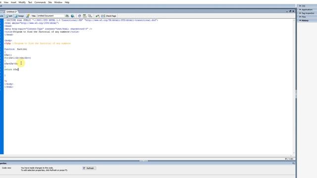 Program to find the factorial of any numbers PHP смотреть онлайн