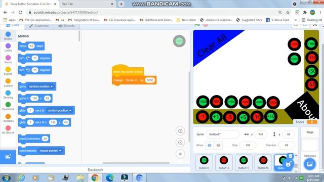 Adding 5000 10000 & 100000 buttons in Press Button Simulator 2 смотреть онлайн