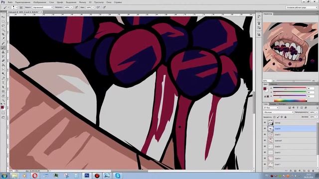 SAT Design - Как нарисовать иллюстрацию в фотошопе! Зубы SpeedPaint