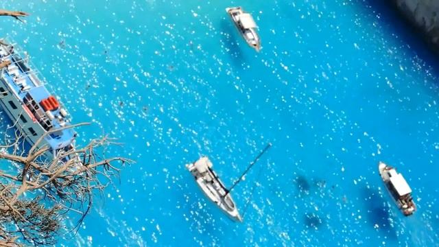 Navagio Beach - Shipwreck, Zakynthos Island (Greece) - Top View смотреть онлайн