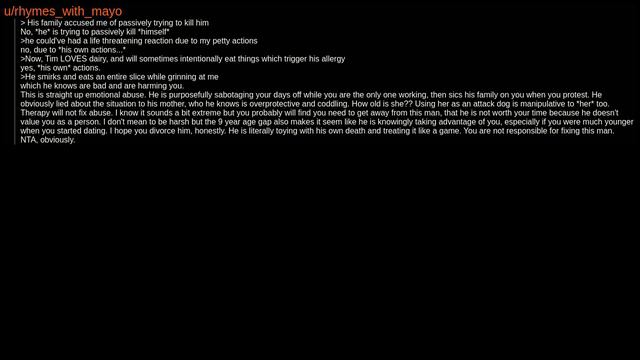 AITA for watching and doing nothing to help my husband when he was extremely ill? смотреть онлайн