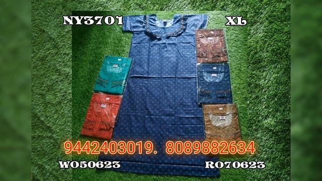 new collection uka nighty Garments#nightydress #nightywholesalemarket #நைட்டி смотреть онлайн