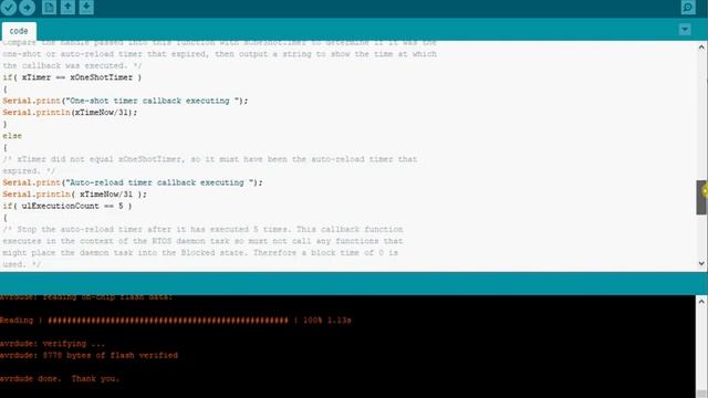 FreeRTOS software timer ID update and query example with Arduino смотреть онлайн