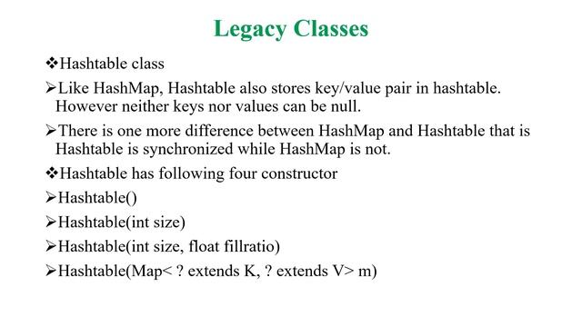 Video 58 Legacy Classes Interface in Java Dictionary HashTable Vector Properties Enumeration смотреть онлайн