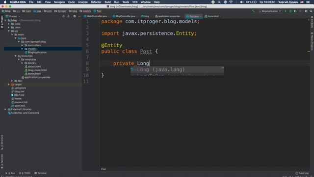Уроки Java Spring Boot / #4 - Работа с базой данных MySQL. Создание модели смотреть онлайн