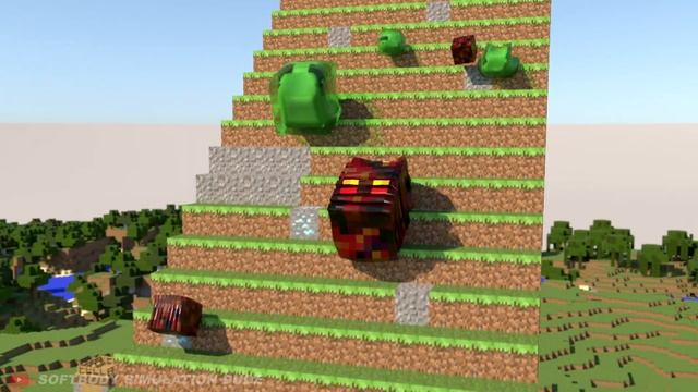 Minecraft - Slime vs Magma Cube [Softbody Race] V2 смотреть онлайн