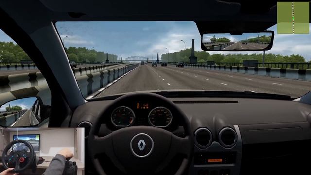 Renault/Dacia Duster | City Car Driving | Steering Wheel Cam смотреть онлайн
