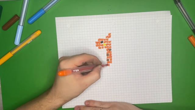 Как нарисовать Жирафа | Рисуем в клеточной бумаге смотреть онлайн