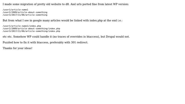 Drupal: Remove index.php from imported urls смотреть онлайн