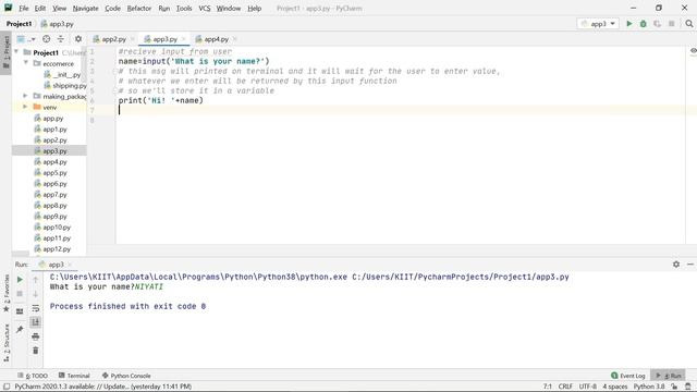 PYTHON | input() FUNCTION IN PYTHON | USER INPUT IN PYTHON PRACTICAL EXECUTION INPUT FROM USER | #3 смотреть онлайн