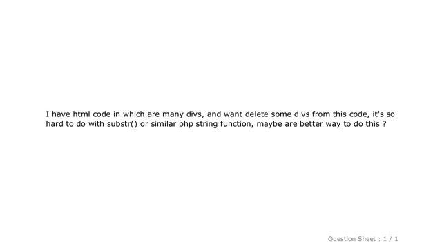 HTML : Delete divs from html source code смотреть онлайн