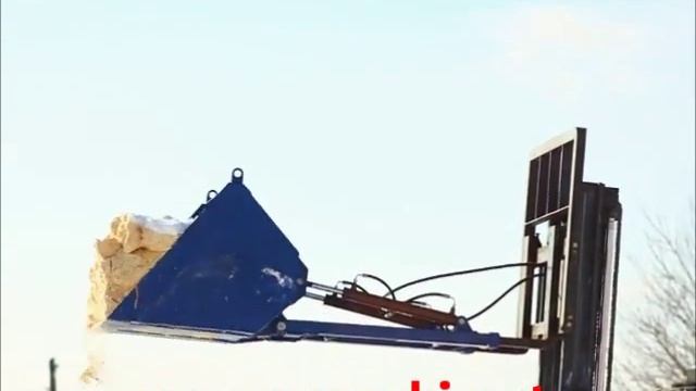 Ковш гидравлическим приводом и креплением на вилы погрузчика смотреть онлайн