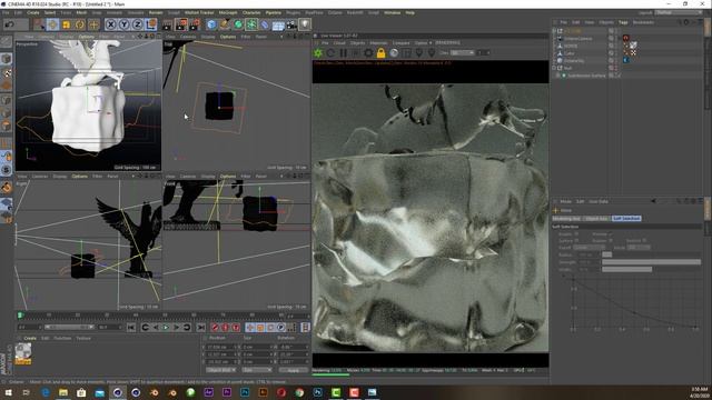 Ice Cube Octane Render - Cinema 4D Tutorial смотреть онлайн