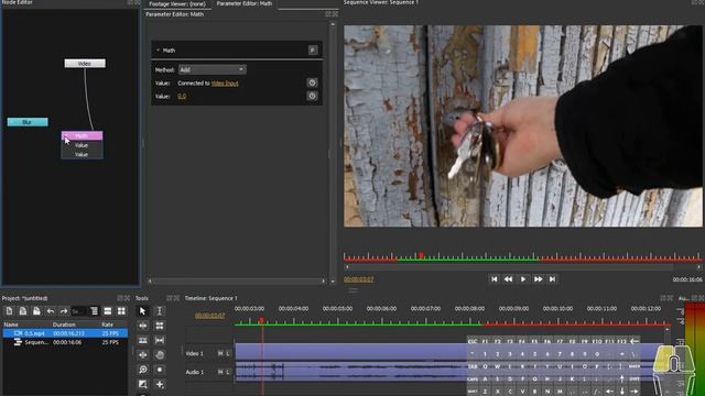 Параллельная работа эффекта в узловой системе в Olive video editor v. 0.2 смотреть онлайн