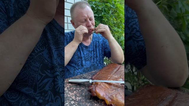 РЕБРА КАК У БАРАНА ! КРУПНЫЙ СОМ - НАТУРАЛЬНОЕ КОПЧЕНИЕ #рыба #рыбец64 #дичь смотреть онлайн