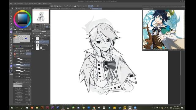 [Genshin Impact] - Speedpaint Venti смотреть онлайн