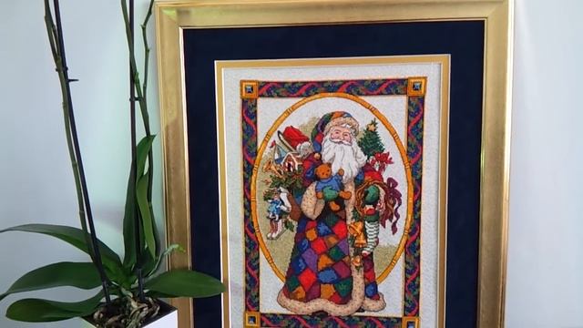 Вышивка крестом: Печворк Санта -оформление. смотреть онлайн