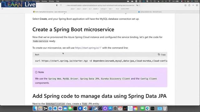Learn Live - Deploy Spring microservices to Azure смотреть онлайн