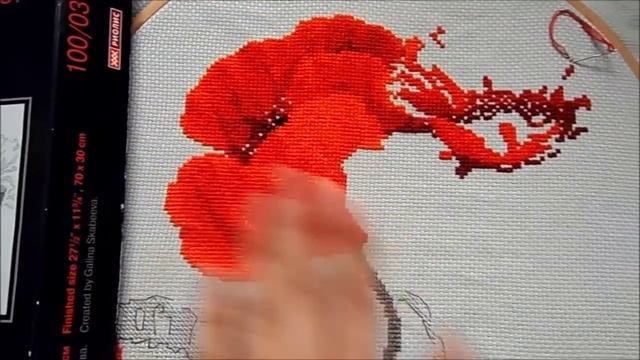 Вышивка крестом: "Алые маки" от Риолис. Отшив. смотреть онлайн