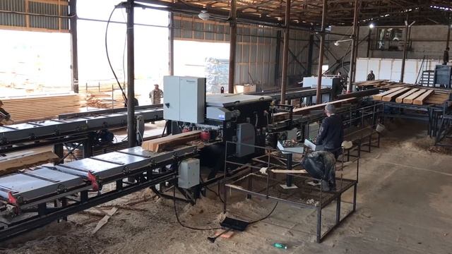 Многопильные дисковые станки KRAFTER M-90-110-132 | Обзор работы линии лесопиления в цеху. Интересно смотреть онлайн