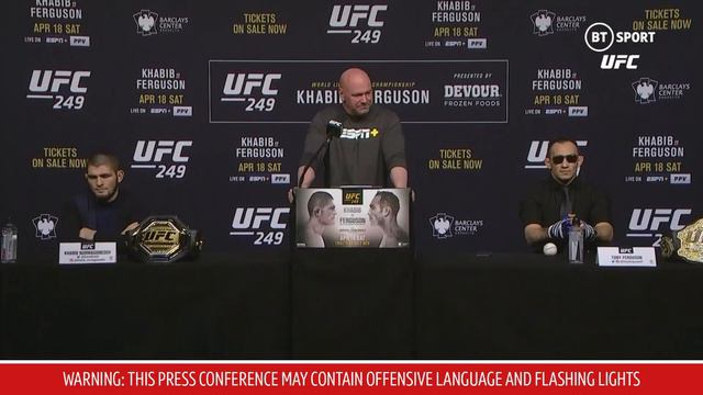 Full UFC 249 press conference with Khabib Nurmagomedov and Tony Ferguson смотреть онлайн