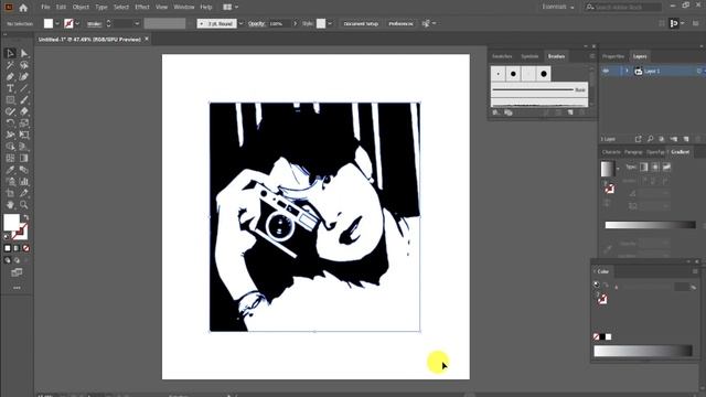 Convert PNG to VECTOR | adobe illustrator | Qaseh zahra смотреть онлайн