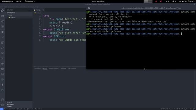 Python Tutorial #07 try/except [Full-HD] [Deutsch/German] смотреть онлайн