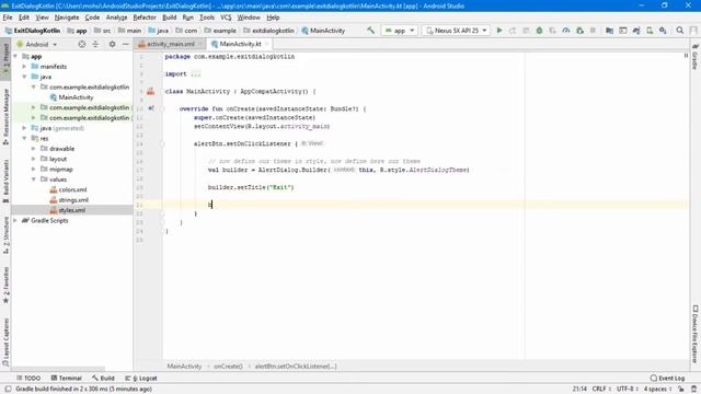 Exit Alert Dialog in Kotlin - Part 2 смотреть онлайн