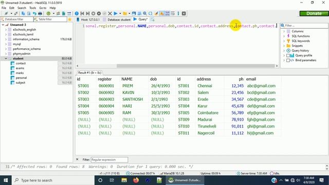 Full outer join in sql | MySql Tutorial смотреть онлайн