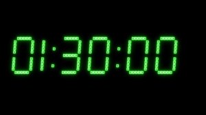 Зеленый неоновый секундомер 3 часа