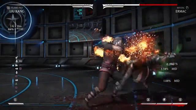 Mortal Kombat X Liu Kang Flame Fist Combo 1 смотреть онлайн