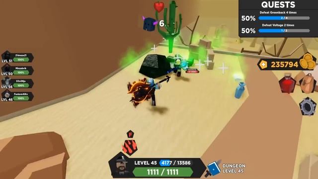 УРОВЕНЬ ЗА 3 СЕКУНДЫ ДАНЖЕН КВЭСТ 2.0 Update1 НОВЫЕ 4 АДМИН КОДА В Treasure quest в роблокс смотреть онлайн
