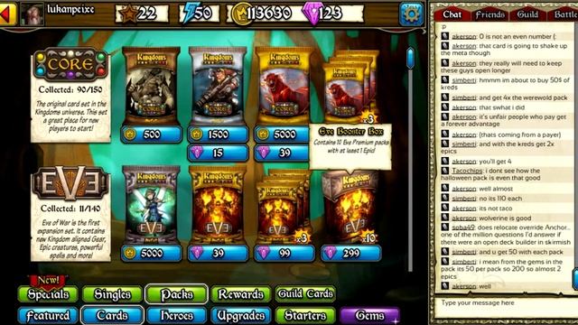 Atualizações e Gastança! ~ Kingdoms CCG ~ Free Game 2 Play (Shop News / Eve Packs Open ) смотреть онлайн