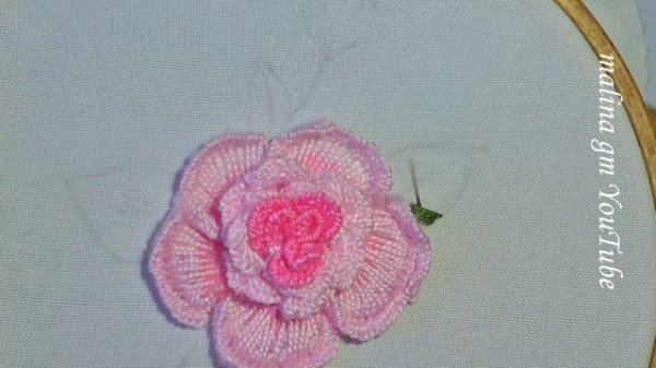 3D Rose  Embroidery Elegant bouquet of roses