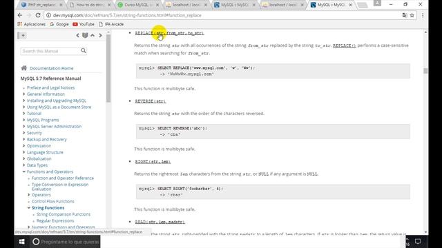 FUNCION REPLACE( ) de MYSQL. REEMPLAZAR CARACTERES DE UN STRING similar a str_replace de php смотреть онлайн