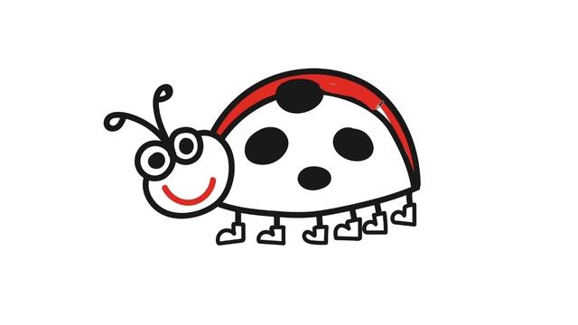 Как нарисовать БОЖЬЮ КОРОВКУ / Раскраска БОЖЬЯ КОРОВКА / How to draw a LADYBUG /Краски раскраски смотреть онлайн