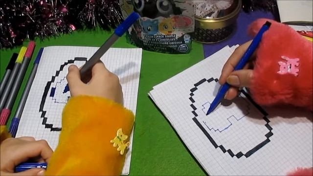 Хэтчималс Яйцо Как нарисовать по клеточкам в тетради Hatchimals - От смотреть онлайн