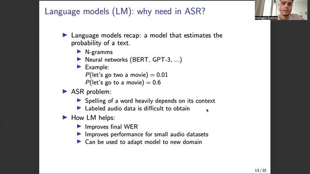 Обработка аудио. Лекция 4. ASR: RNN-T, Language models in ASR, BPE смотреть онлайн