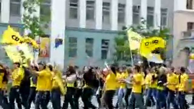 Первое шествие CD LAND на параде в Хабаровске смотреть онлайн