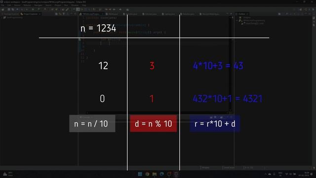 Check Palindrome Number: Programs in Java| Coding in Java | Reverse a number | Eclipse | #8 смотреть онлайн