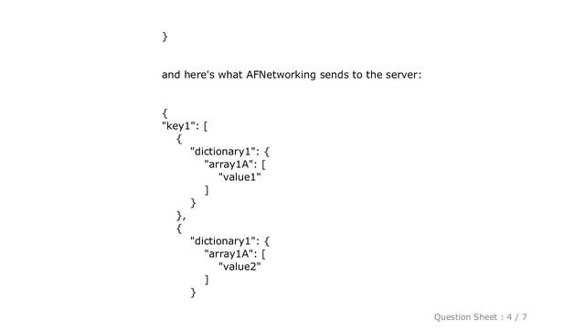 iOS : AFNetworking posts JSON arrays as multiple single-entry dictionaries смотреть онлайн