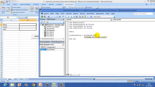 VBA - Exercício02 (3 de 5) смотреть онлайн