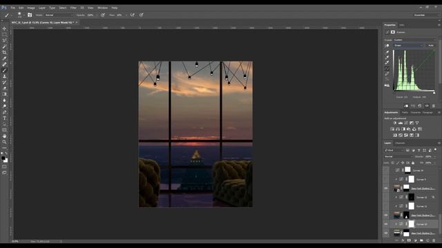 Постпродакшн интерьера. Photoshop. смотреть онлайн