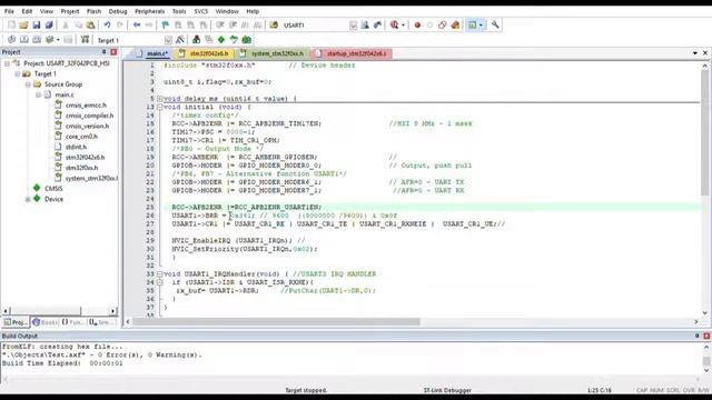 STM32F0 - пример работы с USART