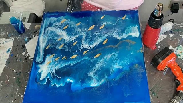 Карина эпоксидной смолой. Как нарисовать Картину эпоксидной смолой. Resinart